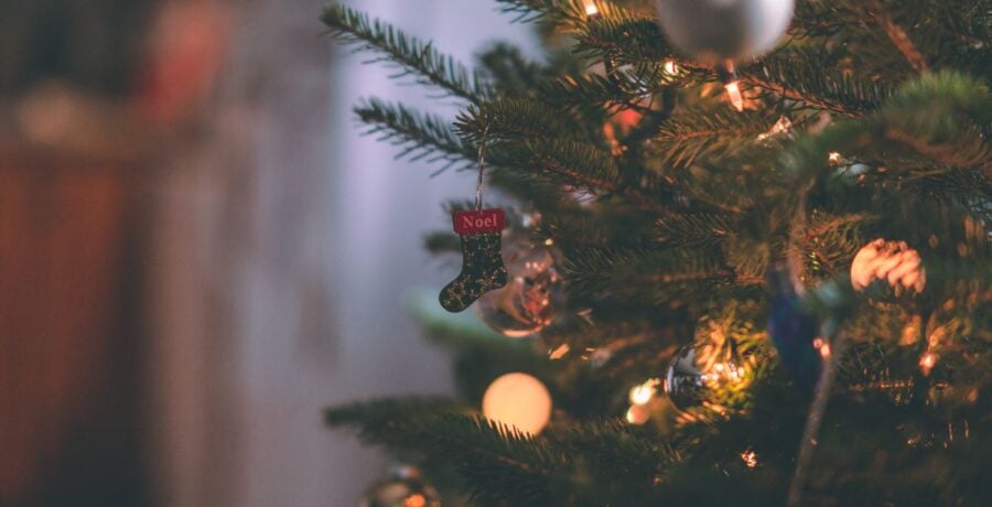 Christmas tree and decor